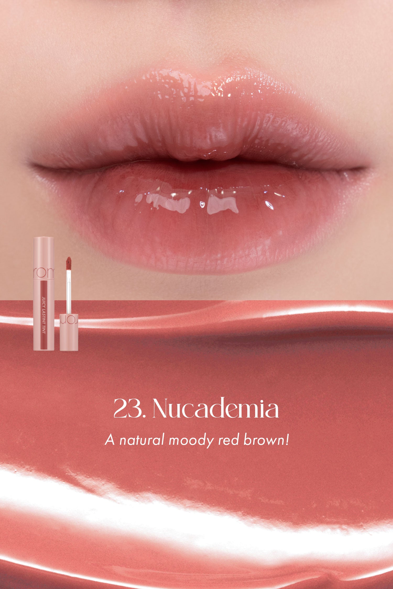 rom&nd, romand, juicy lasting, juicy lasting tint, glossy lip tint, pomelo skin, nucadamia, peeling andoo, bare grape