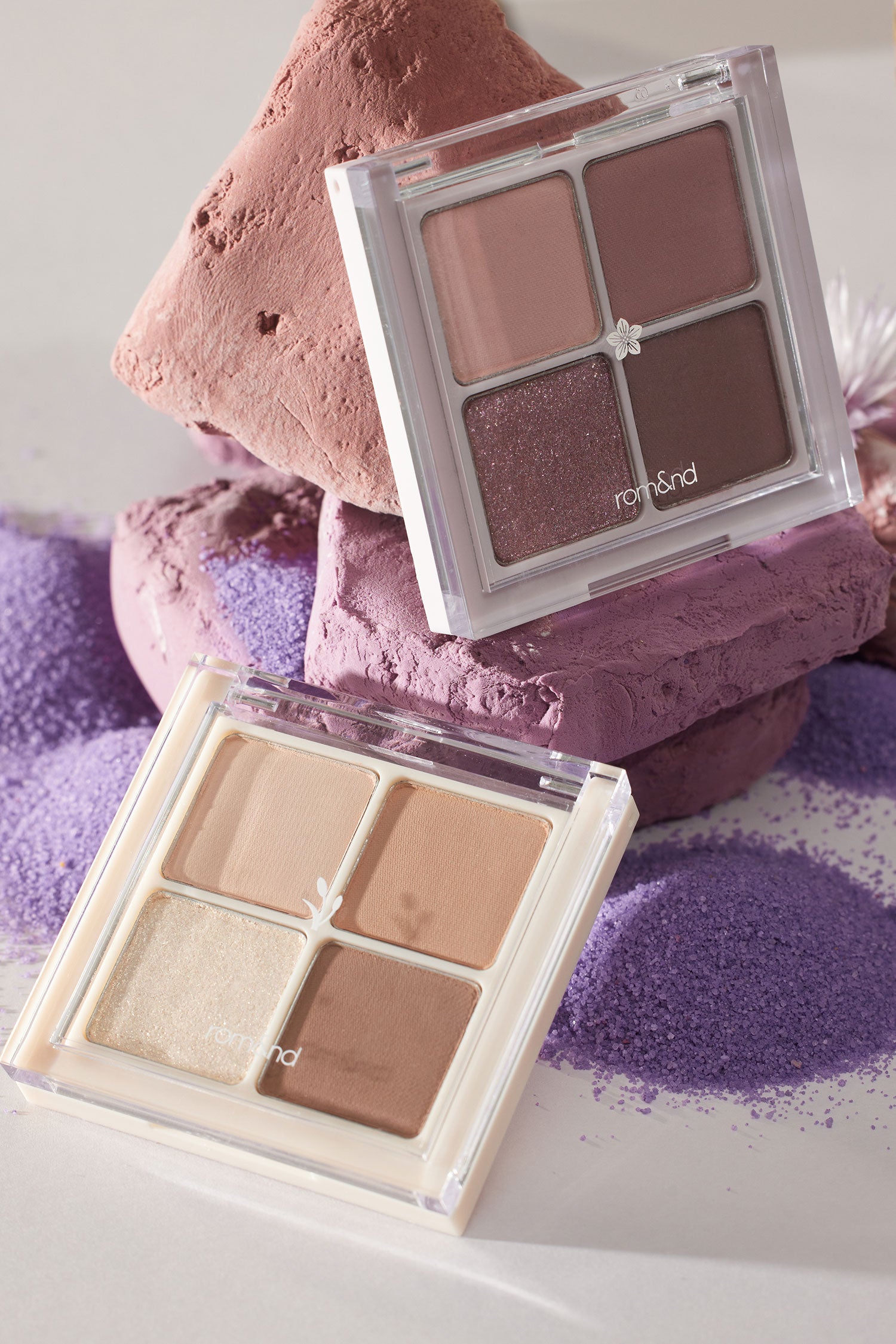 rom&nd, romand, better than eyes, eye palette, eyeshadow, eyeshadow palette, matte shimmer glitter, dry willow flower, dry violet